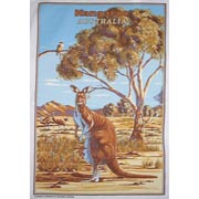 Kangaroo & Emu Tea Towel